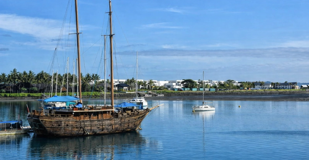 Pirates of the Pacific vessel at port