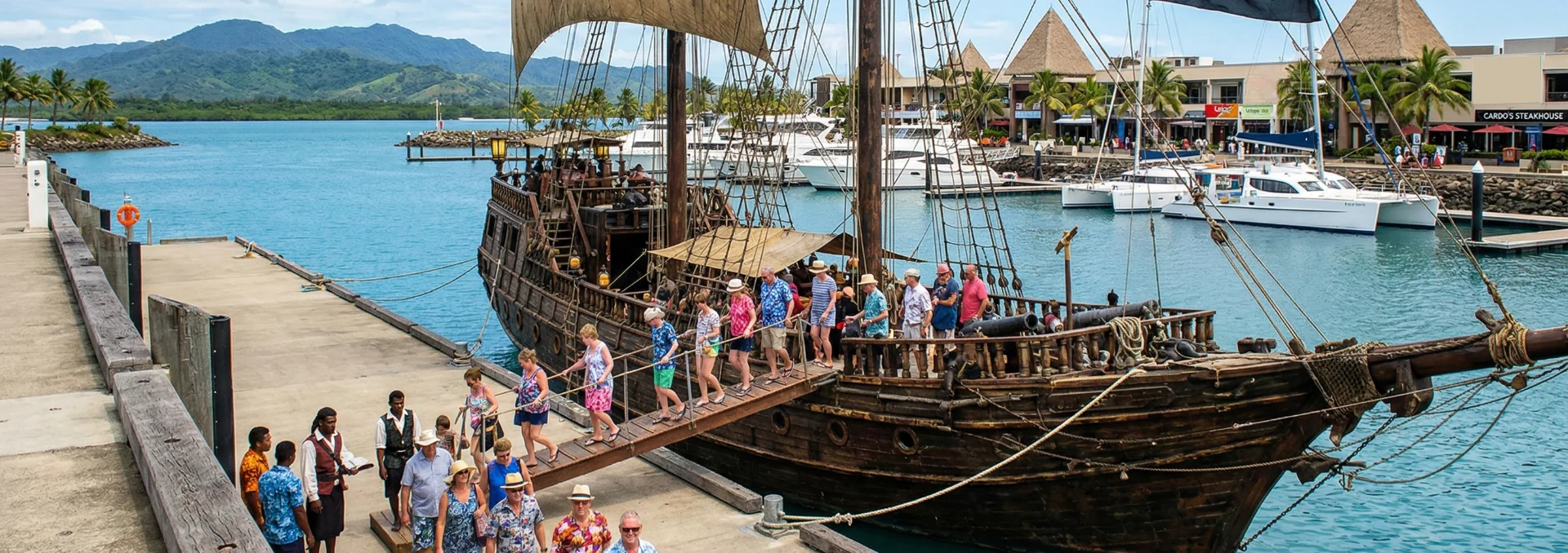 Pirates of the Pacific ship at Port Denarau